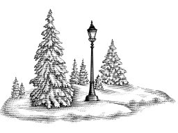 christmas winter scene